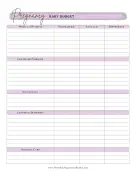 Baby Budget Report Template