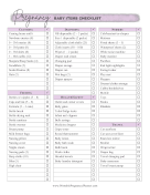 Baby Items Checklist