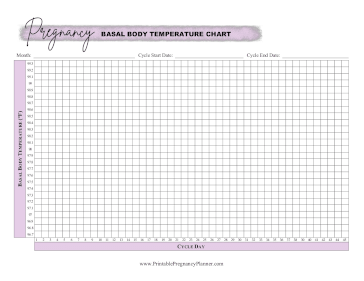 Basal Body Temperature Chart Printable Pregnancy Planner